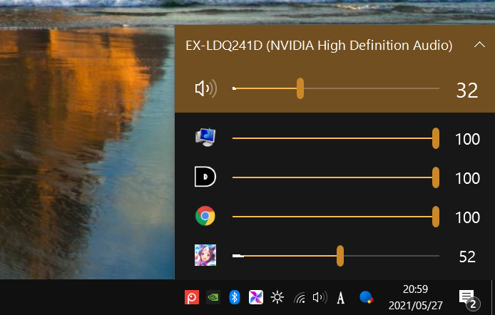 Windows 10の音量パネルを強化する Eartrumpet アプリ毎に音量調整可能に